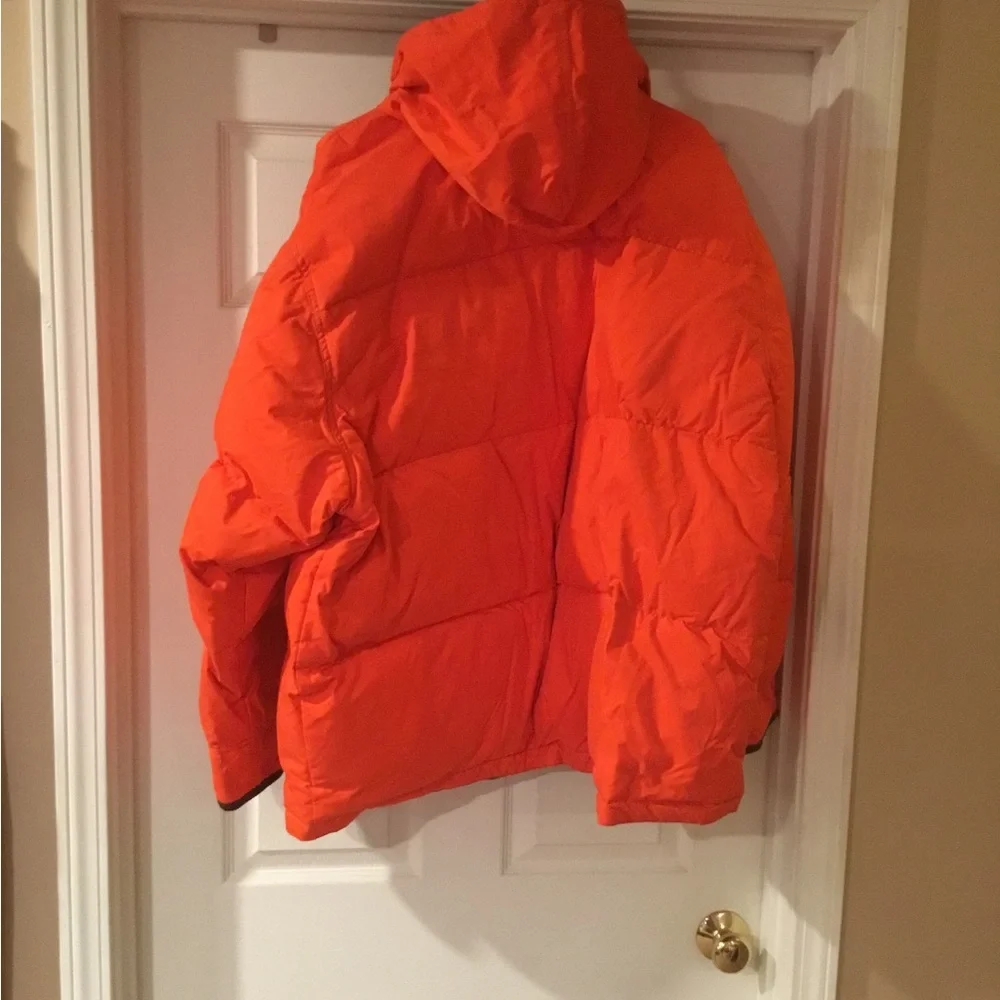 GAP Brand Bright Orange Ski Jacket with Patch Logo